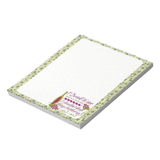 私はワインの引用文を飲おもしろいむ ノートパッド (回転)