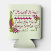 私はワインの引用文を飲おもしろいむ 缶クーラー (裏面)