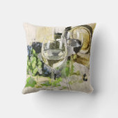 私はワインの試飲をしたい。ワイン好き クッション (裏面)