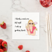 "私はワインをそんなに飲んだ" – カクテルおもしろいナプキン スタンダードカクテルナプキン (インサイチュ)