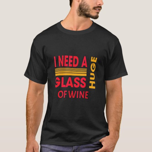 私はワインを一杯 皮肉 Tシャツ (正面)