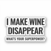 私はワインを消す。あなたの超大国は？ シール (正面)