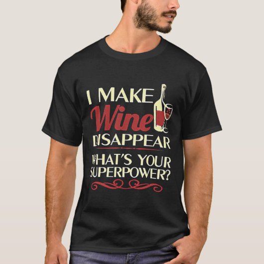 私はワインを消す Tシャツ (正面)