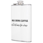 私はワインを飲むまでコーヒーしか飲まないおもしろい フラスク (左)