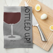 私はワインを飲む… キッチンタオル (四つ折り)