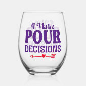 私はワイングラスを真っ直ぐに決める ステムなしワイングラス (正面)