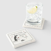 私はワインランニングの引用文をおもしろい試した ストーンコースター (横)