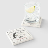 私はワインランニングの引用文をおもしろい試した ストーンコースター (横)