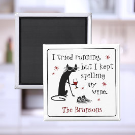 私はワインランニングの引用文をおもしろい試した マグネット