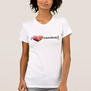 私はワクチンを愛します! Tシャツ