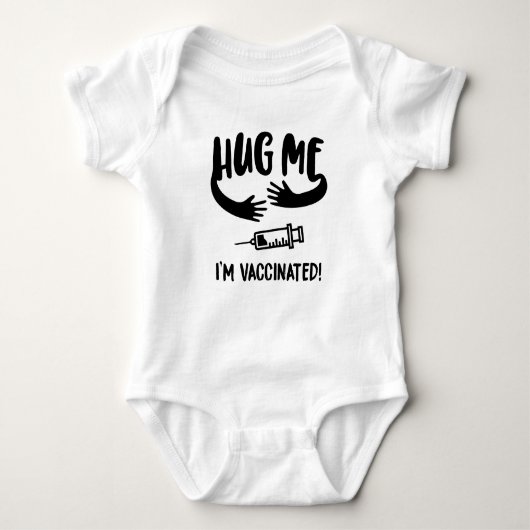 私はワクチン接種され、ワクチン接種され、私はワクチン接種されている ベビーボディスーツ (正面)