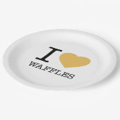 私はワッフルが大好き ペーパープレート (アングル)