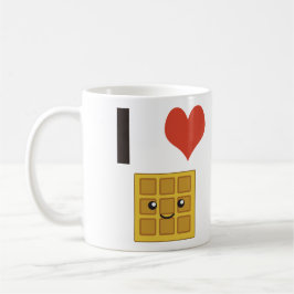 私はワッフルを愛します コーヒーマグカップ