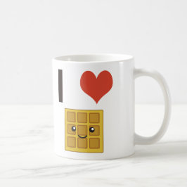 私はワッフルを愛します コーヒーマグカップ
