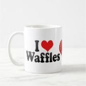 私はワッフルを愛します コーヒーマグカップ (左)