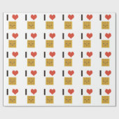 私はワッフルを愛します ラッピングペーパー (フラット)