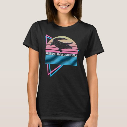 私はワニのフリ私はワニのアル Tシャツ (正面)