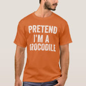 私はワニの面白いハロウィーンの衣装のふりをする Tシャツ (正面)