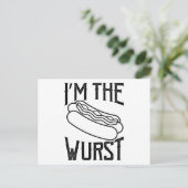 私はワースト・ホットドッグ食べのコンクール・ホットドッグ愛好家 ポストカード (スタンド正面)