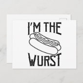 私はワースト・ホットドッグ食べのコンクール・ホットドッグ愛好家 ポストカード (正面/裏面)