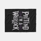 私はワーロックだ フリースブランケット (正面(横))