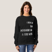 私はワ走イのダックスシャントの髪とキャスワーズブラック スウェットシャツ (正面フル)