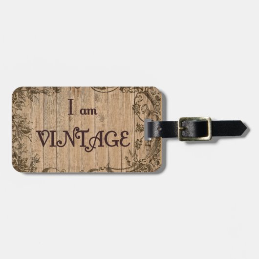 私はヴィンテージです ラゲッジタグ (正面横)