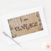私はヴィンテージです 長方形シール (封筒)
