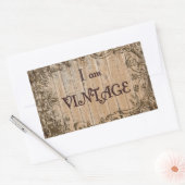 私はヴィンテージです 長方形シール (封筒)