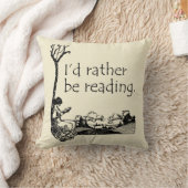 私はヴィンテージのイラストレーションに読なりたい クッション (ブランケット)