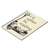 私はヴィンテージのイラストレーションに読なりたい ノートブック (左側)