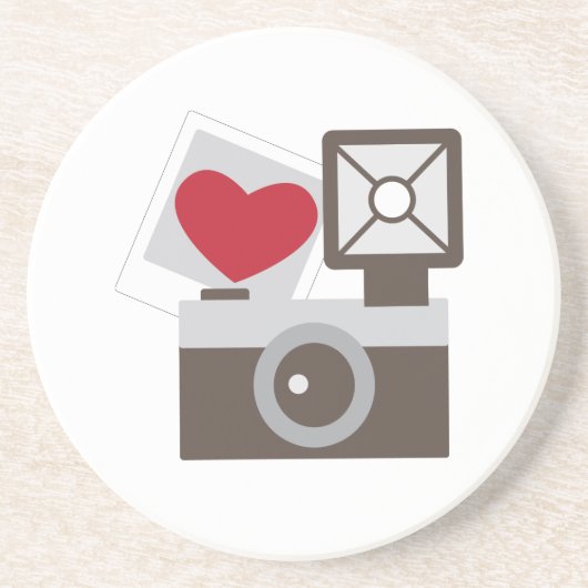 私はヴィンテージのカメラを愛します コースター (正面)
