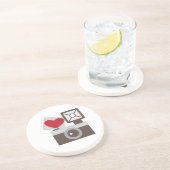 私はヴィンテージのカメラを愛します コースター (側面)