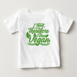 私はヴィーガンである、ゆえに我あり ベビーTシャツ