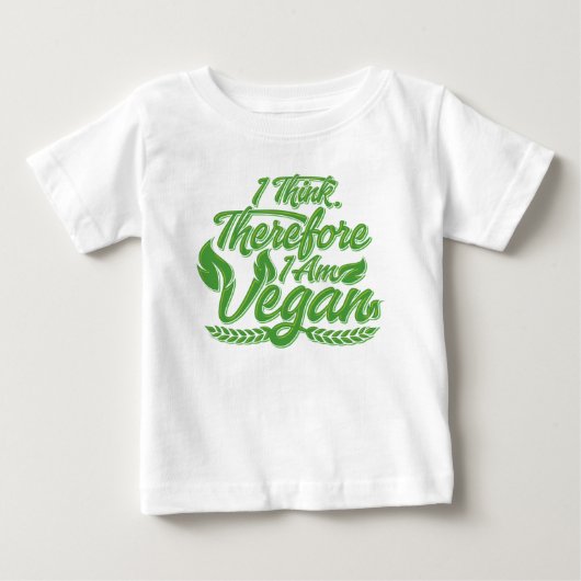 私はヴィーガンである、ゆえに我あり ベビーTシャツ (正面)