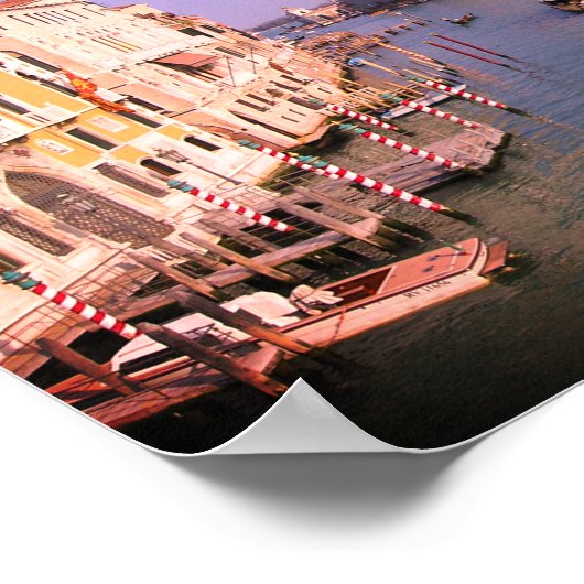 私はヴェネツィアにあった場合，イタリアの休日はがき ポスター (角)