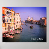 私はヴェネツィアにあった場合，イタリアの休日はがき ポスター (正面)