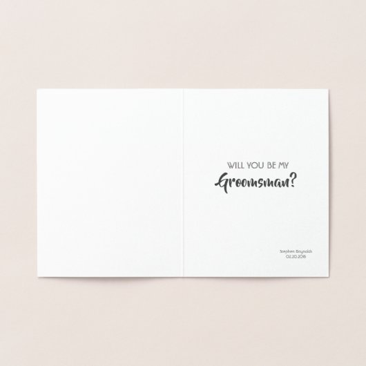 私は一つだけ決定を下す | グロムおもしろいスマン花婿介添人 箔カード (内部)