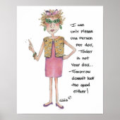 私は一つのおもしろいことわざ水の色のスケッチを願う ポスター (正面)