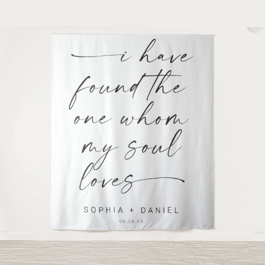 私は一つの引用文の背景結婚バナーを見つけた タペストリー (正面)