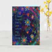 私は一つの引用文ラブバレンタイン カード (黄色い花)