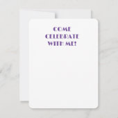 私は一つの誕生日招待状かわいい 招待状 (裏面)