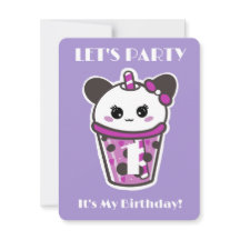 私は一つの誕生日招待状かわいい