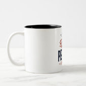 私は一つ賛美のデザイン ツートーンマグカップ (左)