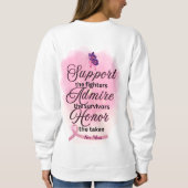 私は一人で乳がんと闘っているわけではない スウェットシャツ (裏面)