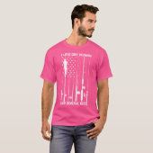 私は一人の女性と数本の魚釣りロッドおもしろいFが大好き Tシャツ (正面フル)