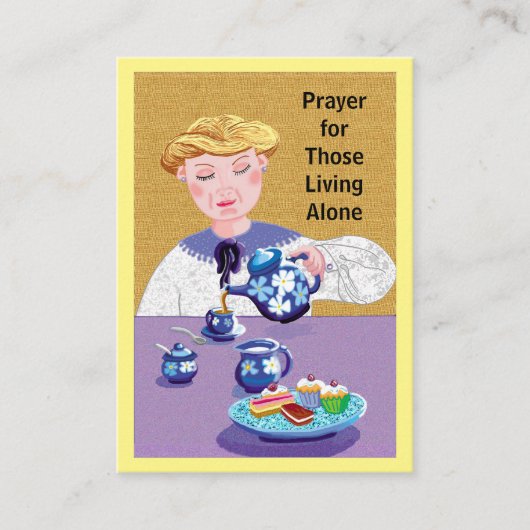 私は一人暮らし祈りの言葉 名刺 (正面)