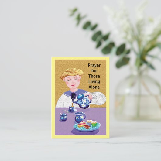 私は一人暮らし祈りの言葉 名刺 (スタンド正面)