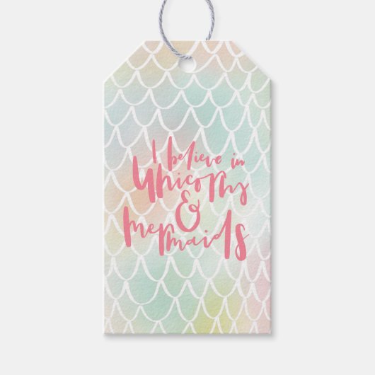 私は一信じ人と人魚の国に住んでいる ギフトタグ (正面)