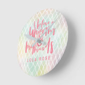 私は一信じ人と人魚の国に住んでいる ラウンド壁時計 (傾斜)